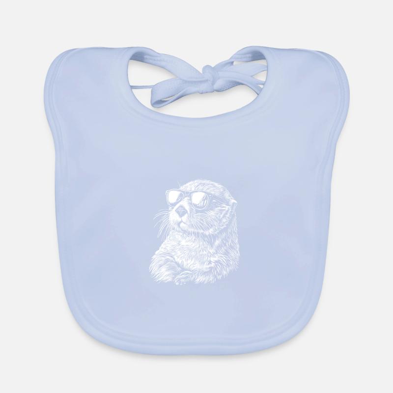 Otter Funny Gift Organic Baby Bibs
