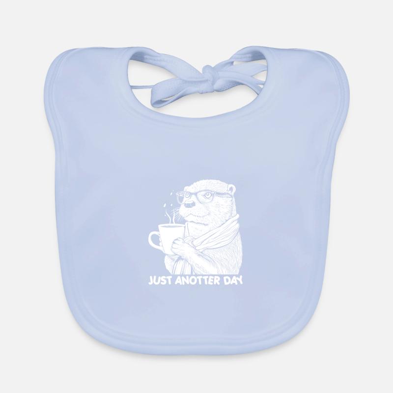 Otter Coffee Funny Gift Organic Baby Bibs