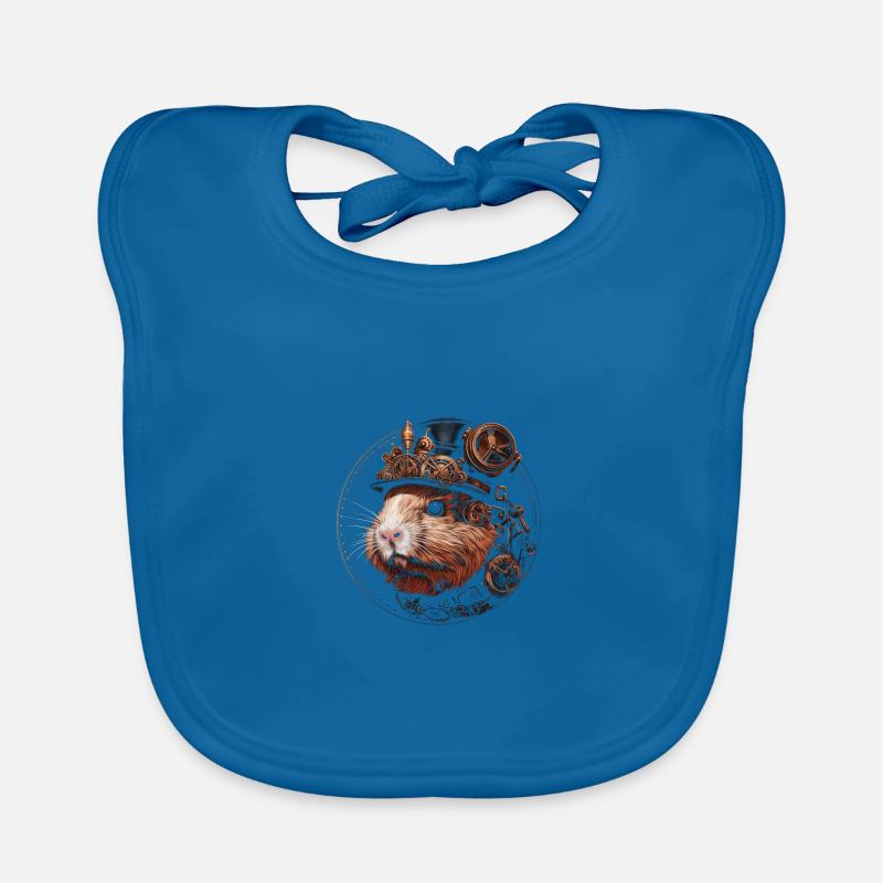 Guinea Pig Steampunk Funny Gift Organic Baby Bibs