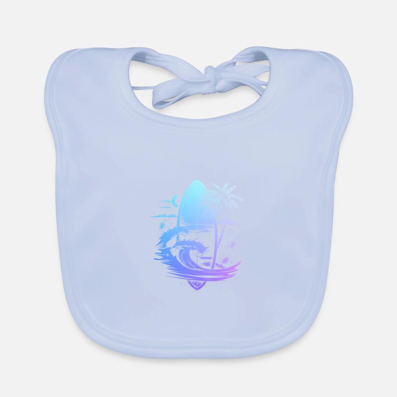 Surfer Vintage Surf Geschenk Baby Bio-Lätzchen
