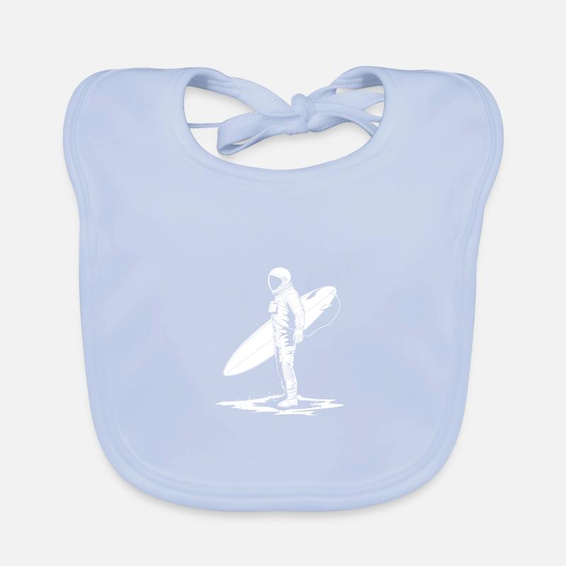 Cadeau de surfeur d’astronaute vintage Bavoir bio Bébé