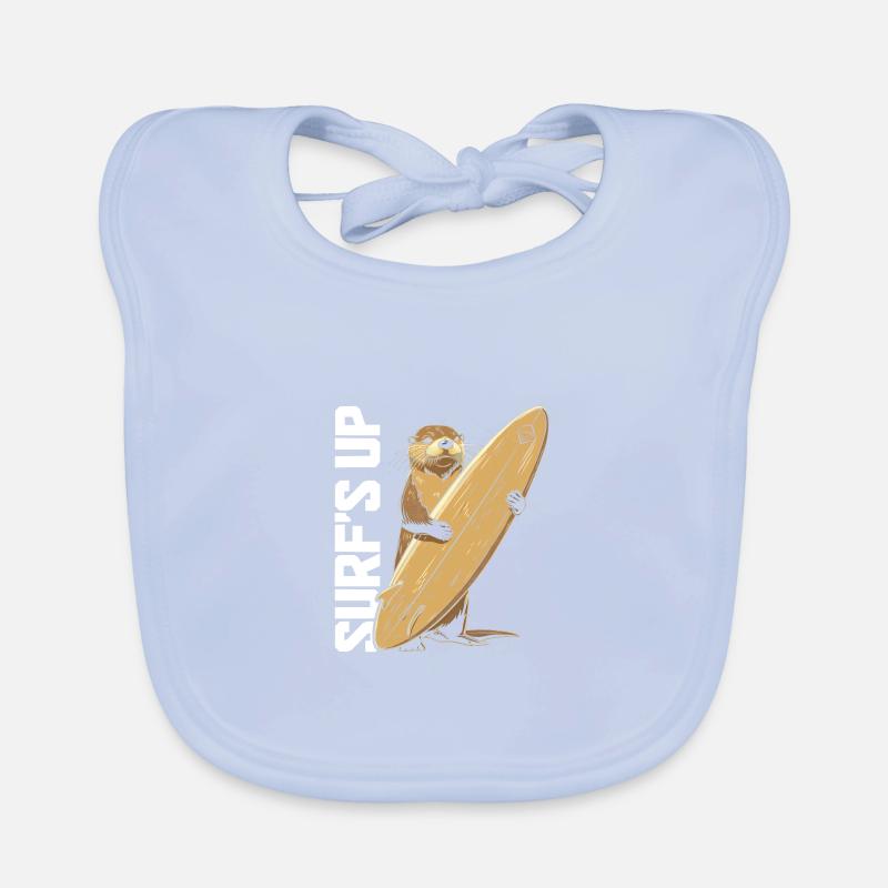 Surfen Otter Vintage Surfer Geschenk Baby Bio-Lätzchen