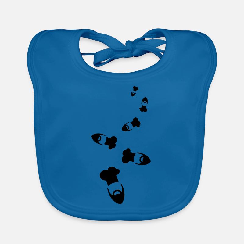 Bonnet de cuisine chapeau de chef - Bavoir bio Bébé - bleu paon