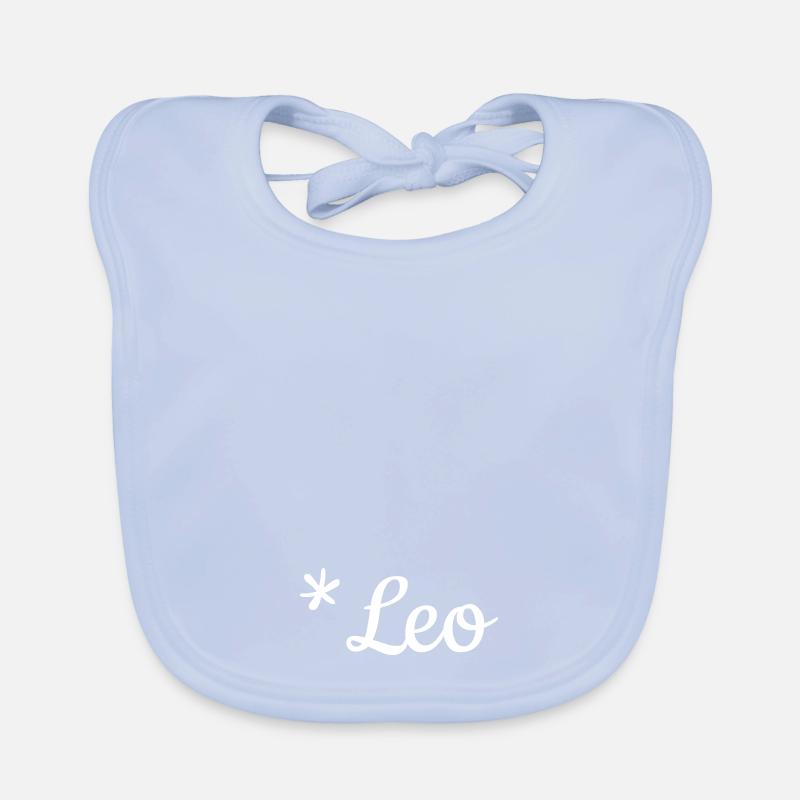 Nom de garçon Leo comme lettrage sur les vêtements de bébé Bavoir bio Bébé