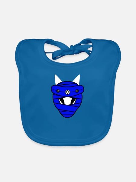 Sanujabeuyin - Organic Baby Bibs - peacock-blue - Front