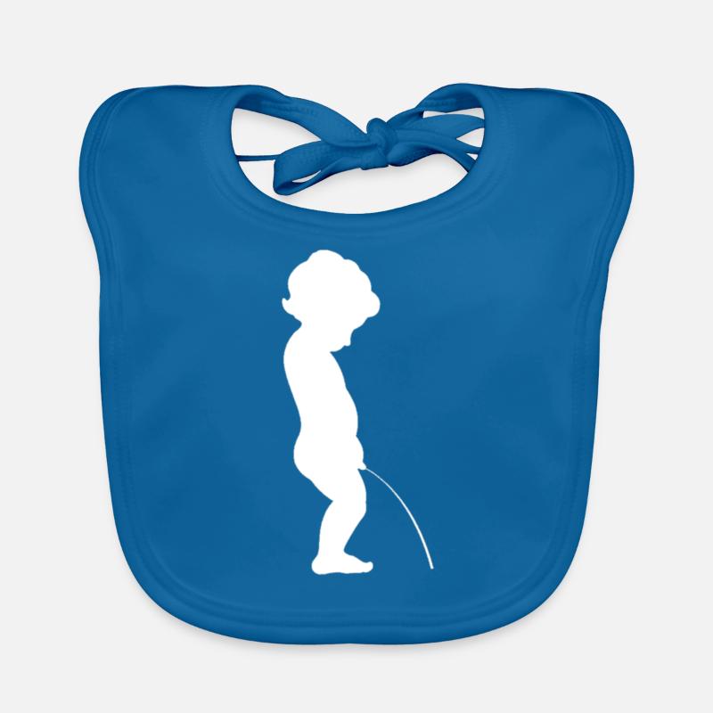 whiteman - Bavoir bio Bébé - bleu paon