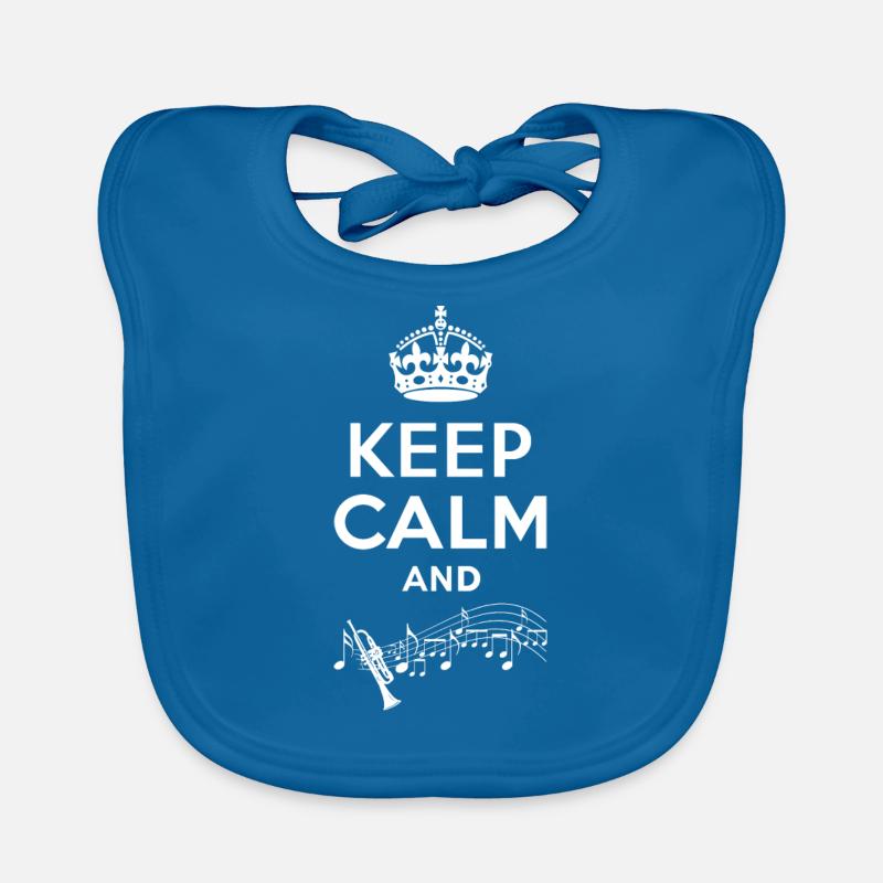 Keep Calm - Trompete Organic Baby Bibs