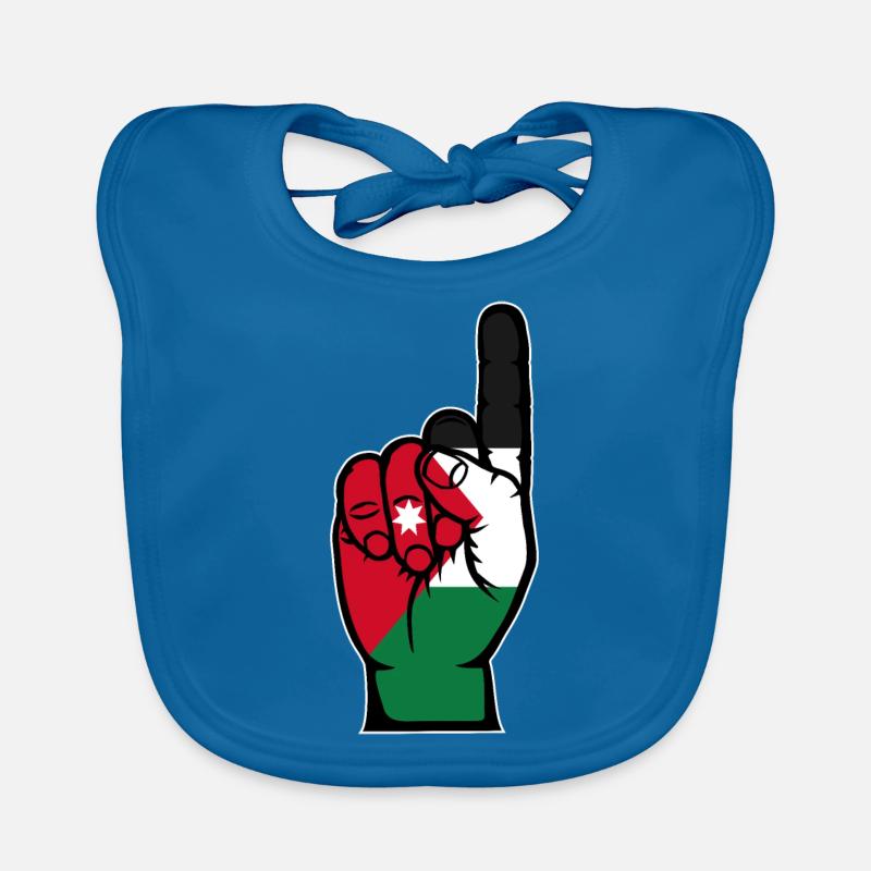 Drapeau jordanien numéro 1 Bavoir bio Bébé