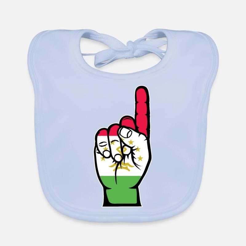 Drapeau du Tadjikistan numéro 1 Bavoir bio Bébé