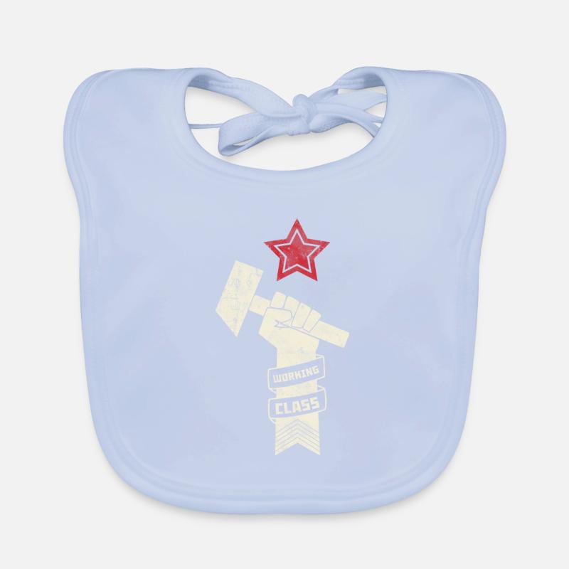 Working class Sputnik Gagarin Russia Astronaut Organic Baby Bibs
