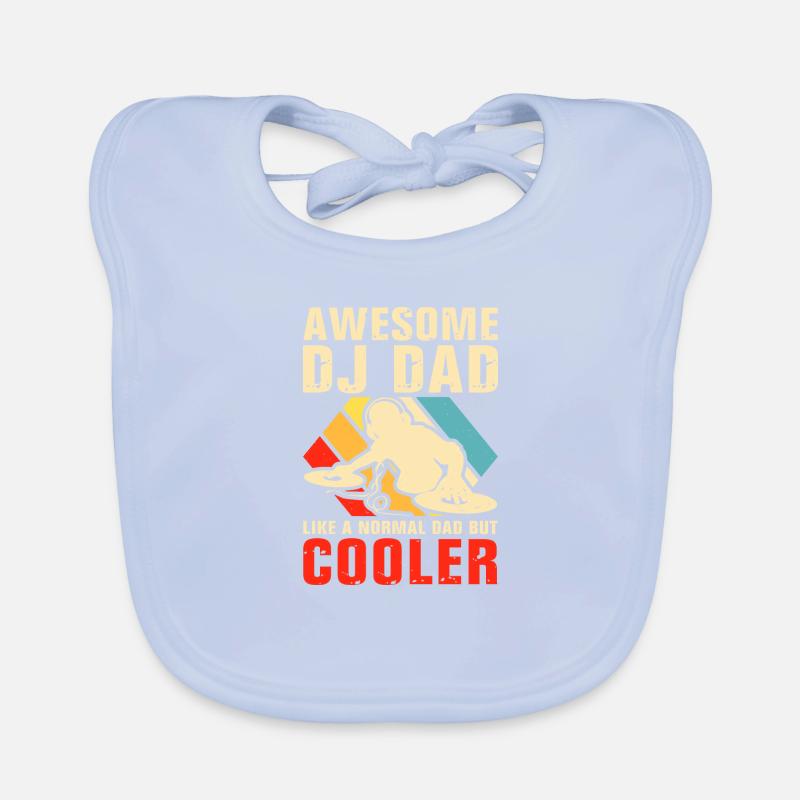 Awesome DJ Dad Just Like A Regular Dad Only Cooler Organic Baby Bibs