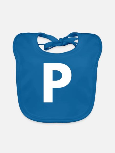 P - Baby Bio-Lätzchen - Pfauenblau - Vorne
