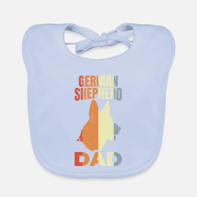 German Shepherd Father Organic Baby Bibs