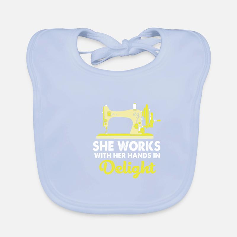 Sewing Machine Seamstress Organic Baby Bibs