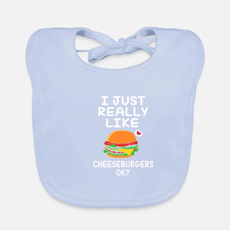 Cheeseburger Organic Baby Bibs