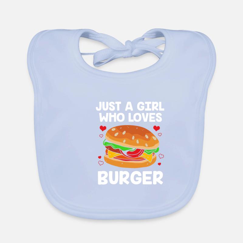 Cheeseburger Burger Organic Baby Bibs