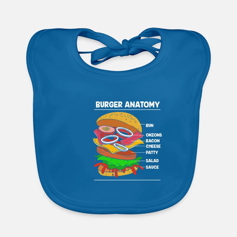 Cheeseburger Anatomie Baby Bio-Lätzchen