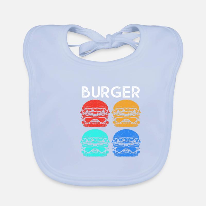 Cheeseburger Organic Baby Bibs