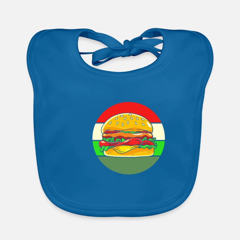 Cheeseburger Organic Baby Bibs