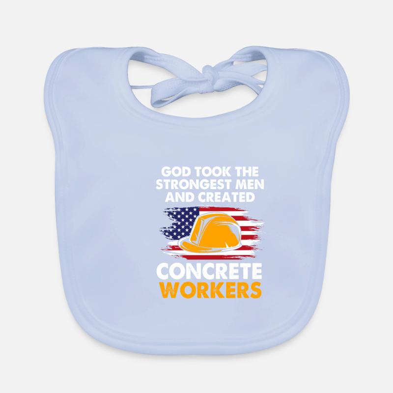 Bauarbeiter Baustelle Baby Bio-Lätzchen