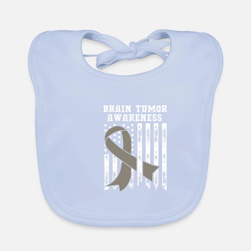 brain tumor tumor brain Organic Baby Bibs