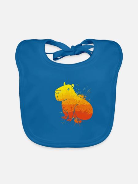 Capybara - Baby Bio-Lätzchen - Pfauenblau