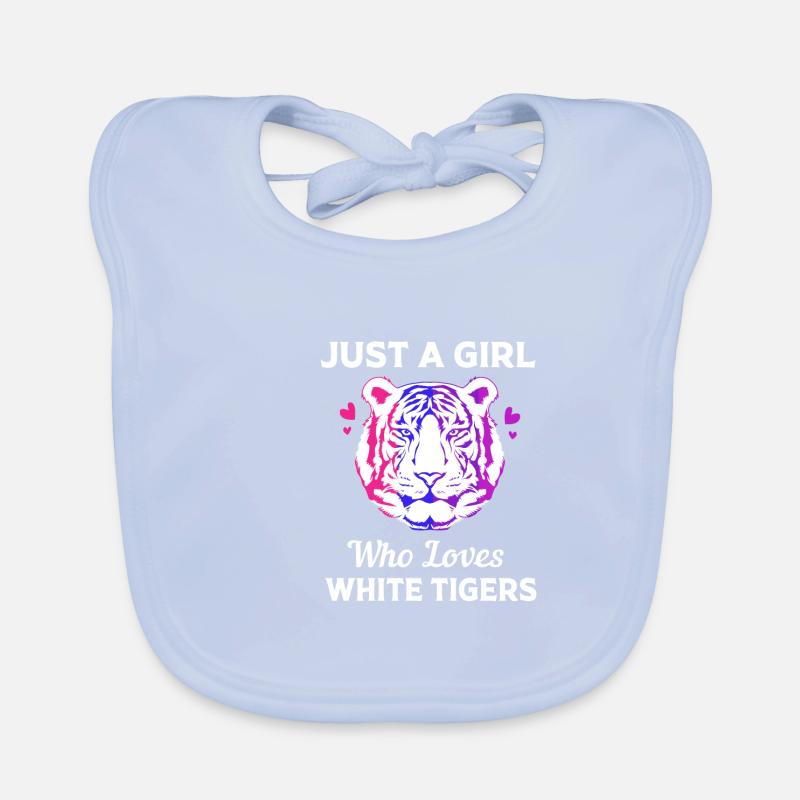 Weißer Tiger Baby Bio-Lätzchen