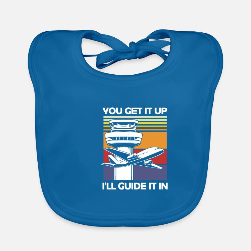 Air traffic controller Organic Baby Bibs