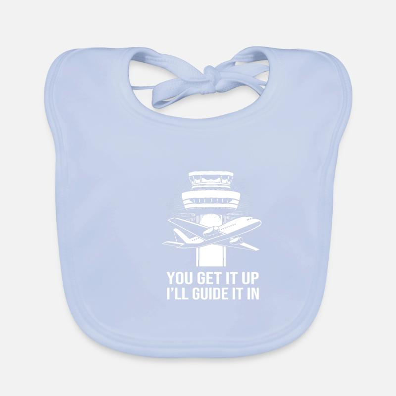 Air traffic controller Organic Baby Bibs