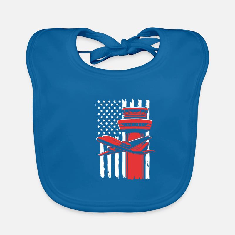 Air traffic controller Organic Baby Bibs