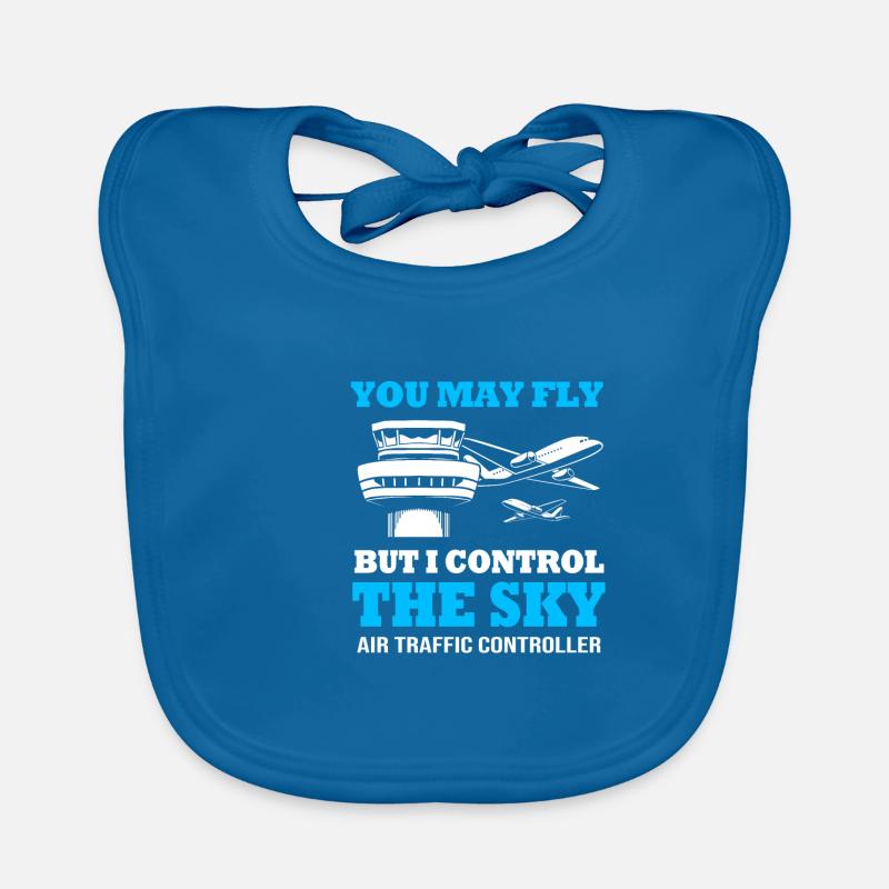 Air traffic controller Organic Baby Bibs