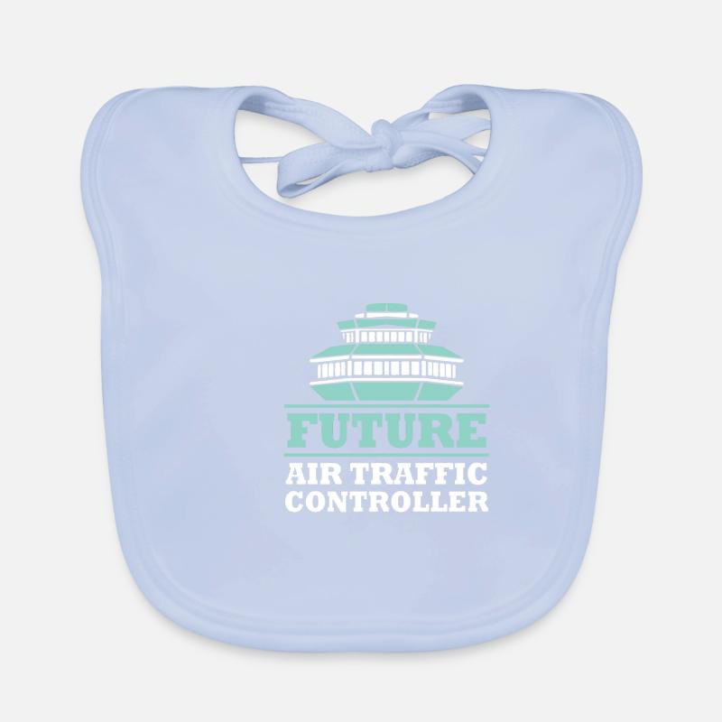 Air traffic controller Organic Baby Bibs