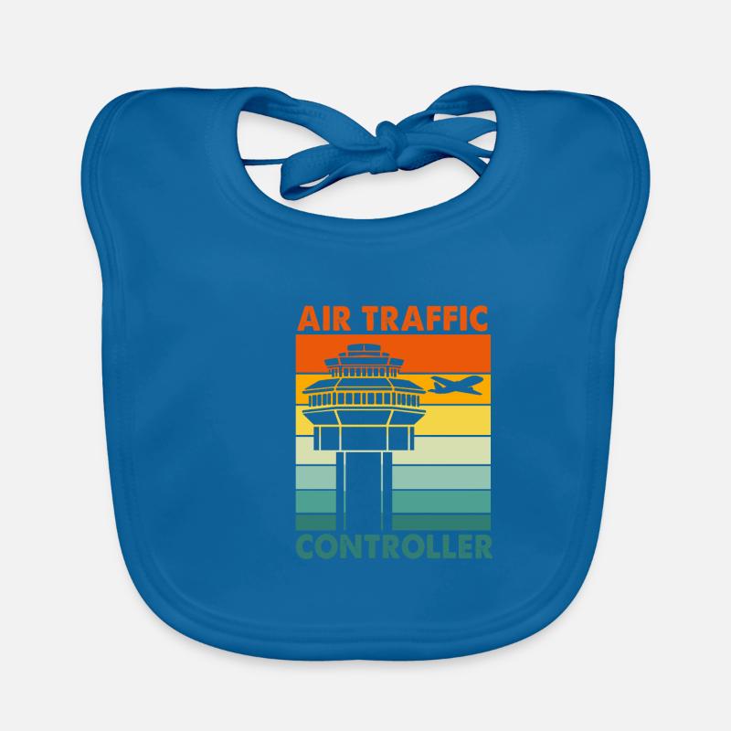 Air traffic controller Organic Baby Bibs