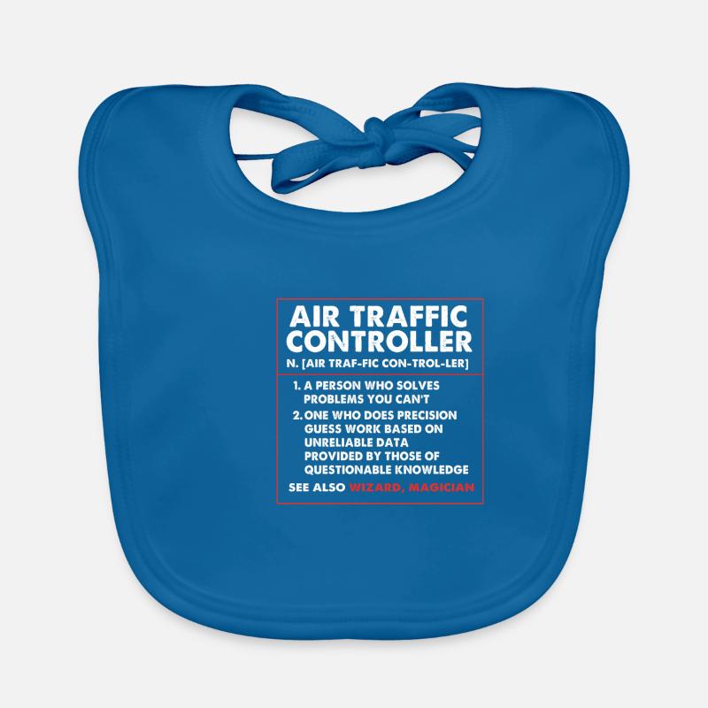 Air traffic controller Organic Baby Bibs