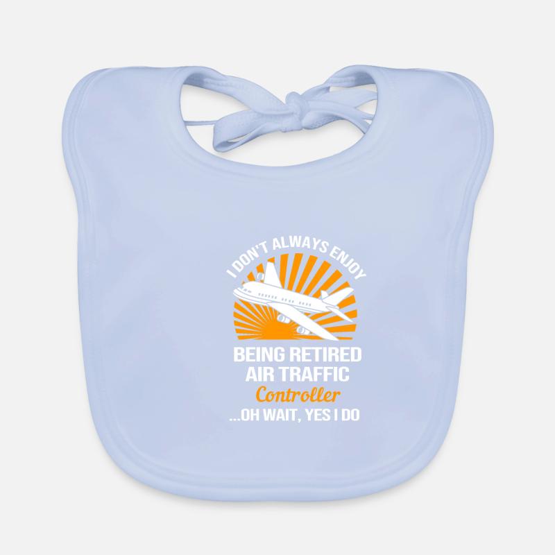 Air traffic controller Organic Baby Bibs