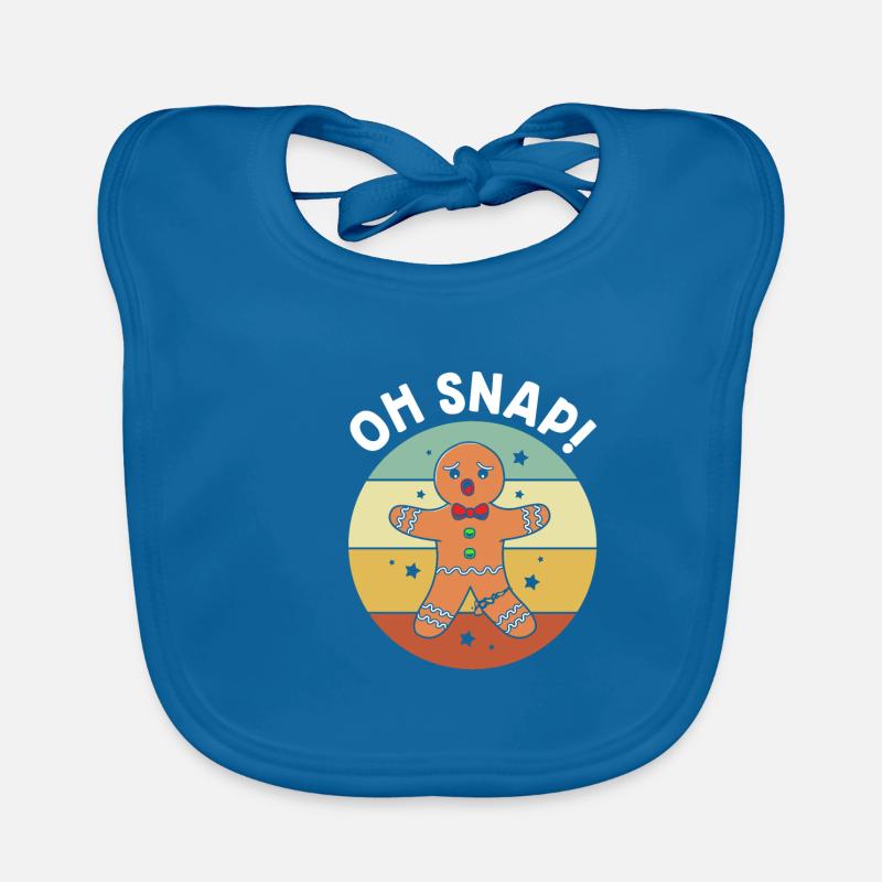 Gingerbread Man Gingerbread Heart Gingerbread Snacking Organic Baby Bibs