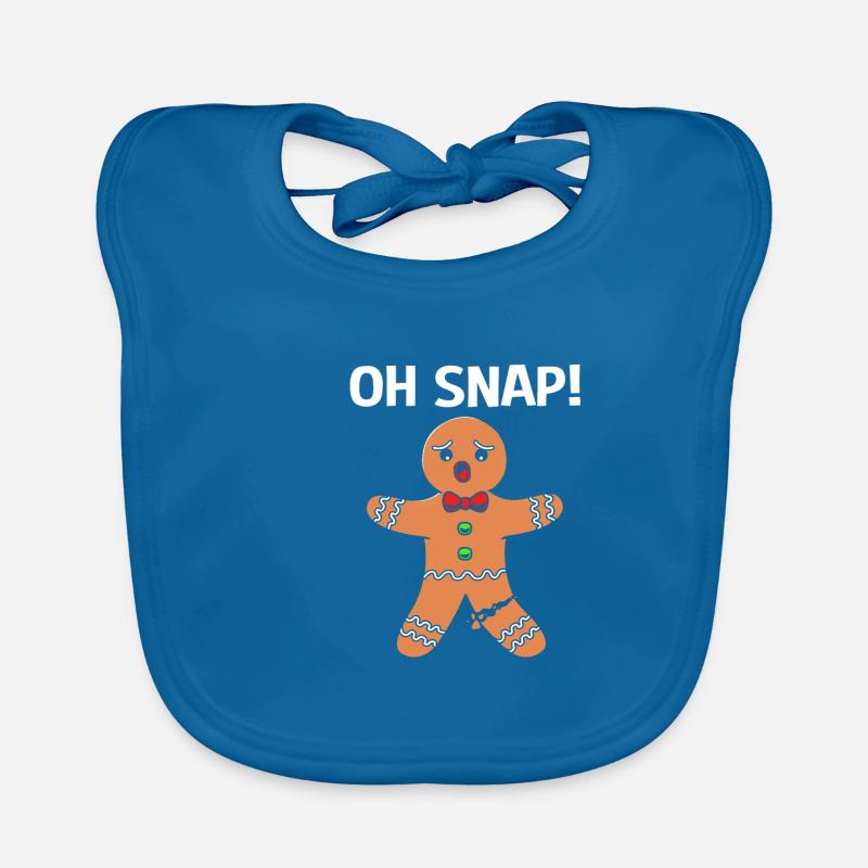 Gingerbread Man Gingerbread Heart Gingerbread Snacking Organic Baby Bibs