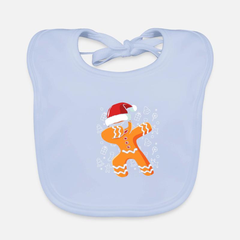 Gingerbread Man Gingerbread Heart Gingerbread Snacking Organic Baby Bibs