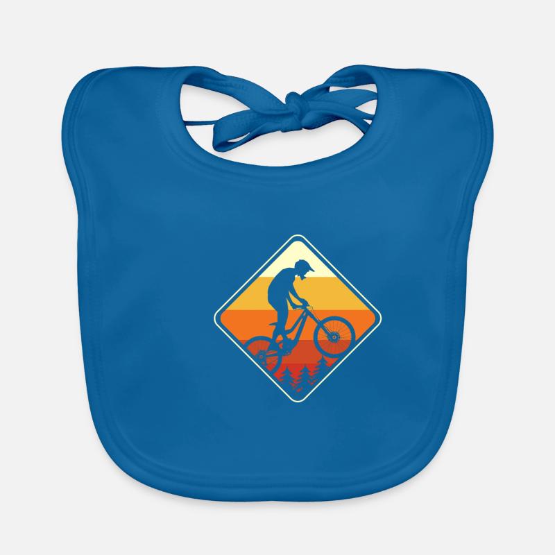 VTT VTT VTT - Bavoir bio Bébé - bleu paon