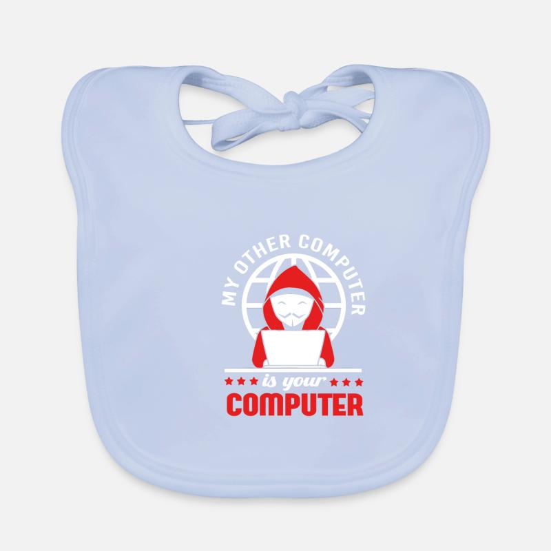 Cybersecurity Cyber Programmer Hacker Organic Baby Bibs