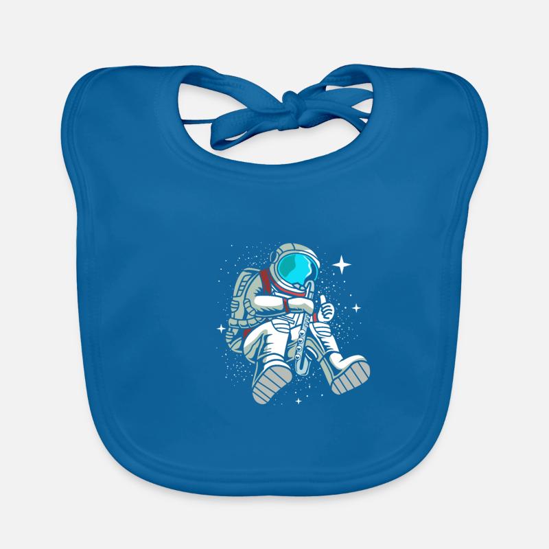 Clarinette - Bavoir bio Bébé - bleu paon