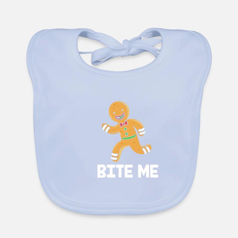 Gingerbread Man Gingerbread Heart Gingerbread Snacking Organic Baby Bibs