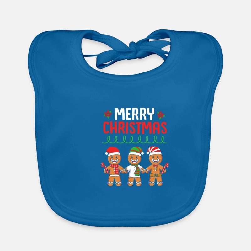 Gingerbread Man Gingerbread Heart Gingerbread Snacking Organic Baby Bibs
