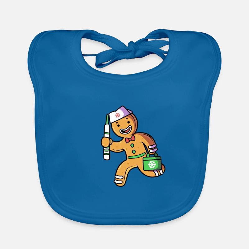 Gingerbread Man Gingerbread Heart Gingerbread Snacking Organic Baby Bibs