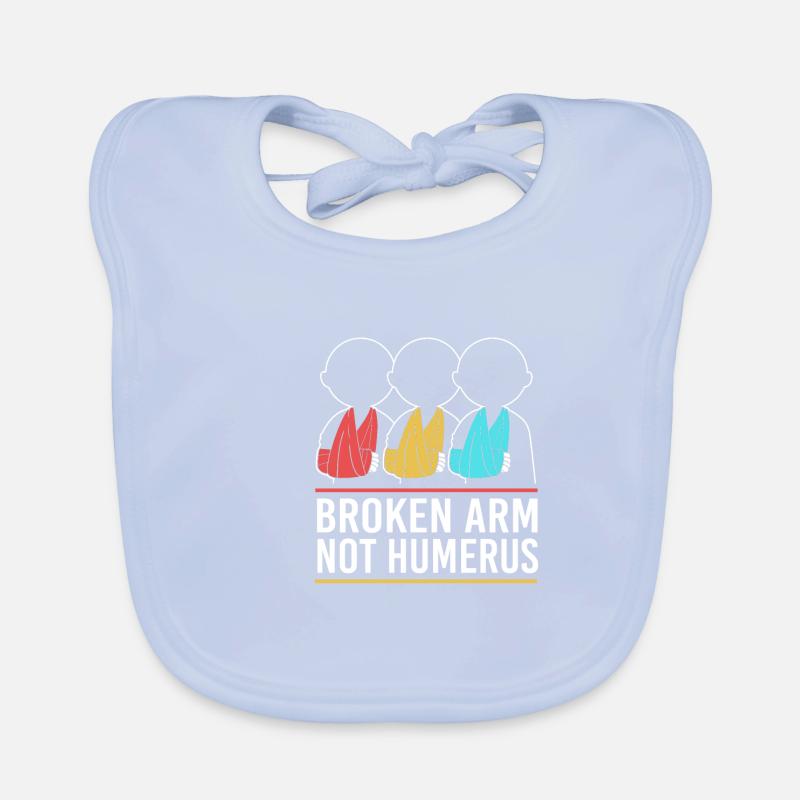 Broken Arm Bone Fracture Organic Baby Bibs