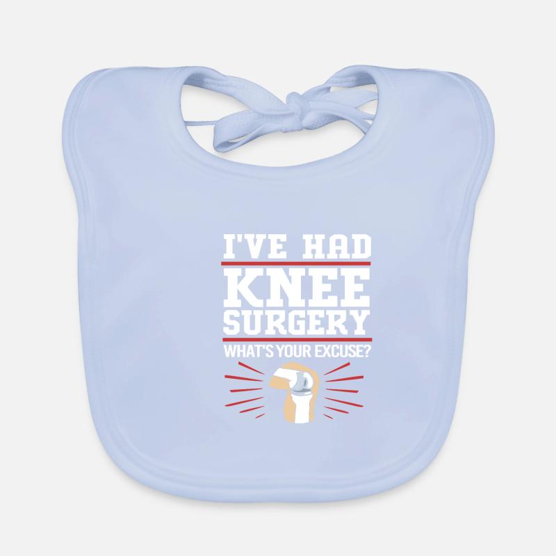 Knee Surgery Organic Baby Bibs