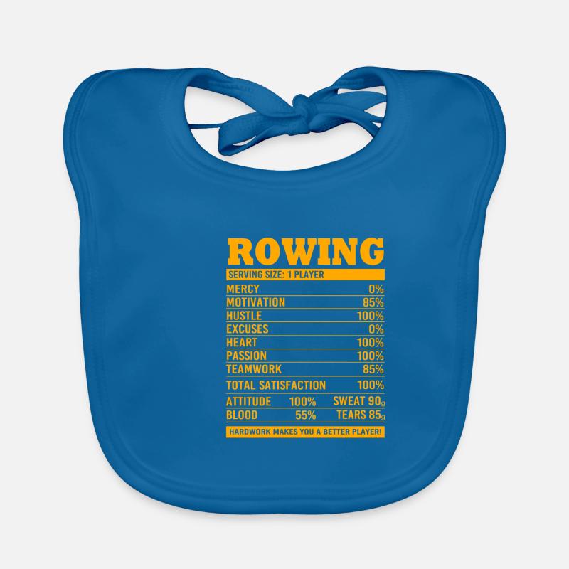 Équipe d’aviron Aviron Aviron Rameur - Bavoir bio Bébé - bleu paon