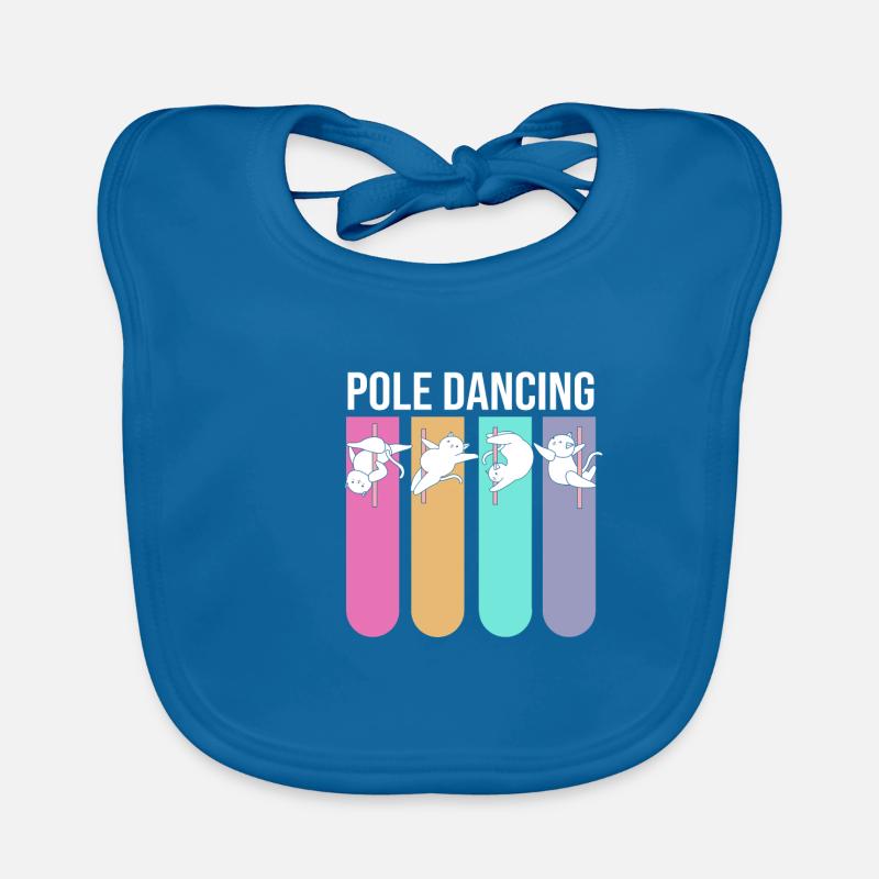 Pole Dance - Baby Bio-Lätzchen - Pfauenblau