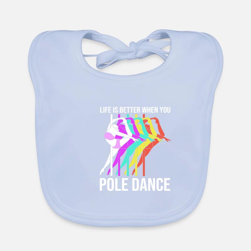 Pole Dance Organic Baby Bibs