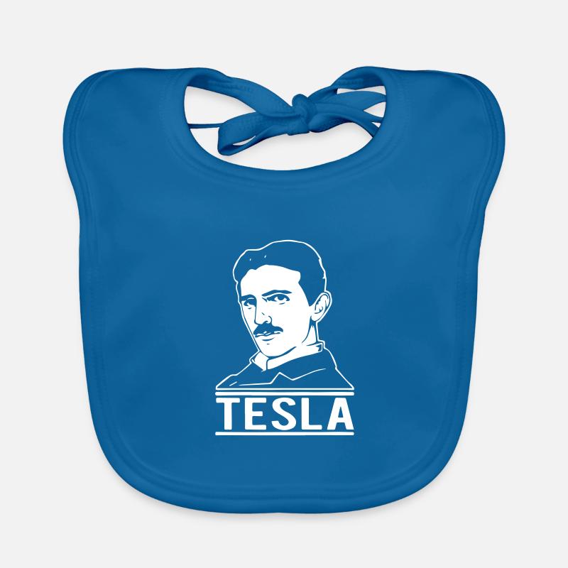 Tesla - Bavoir bio Bébé - bleu paon